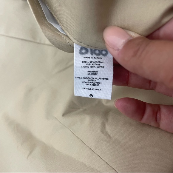 NWT Theory Men's $545 Rodolf N HL Blazer Dark Sandal Reverse Sateen Beige Tan 44 - Picture 6 of 6